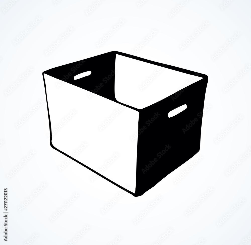 Cardboard box. Vector drawing icon Cardboard box. Vector drawing icon