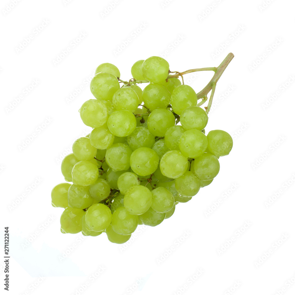 bunch of green grapes isolated on white background bunch of green grapes isolated on white background