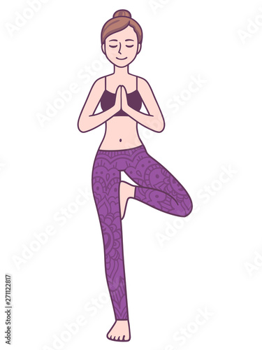 Yoga woman tree pose