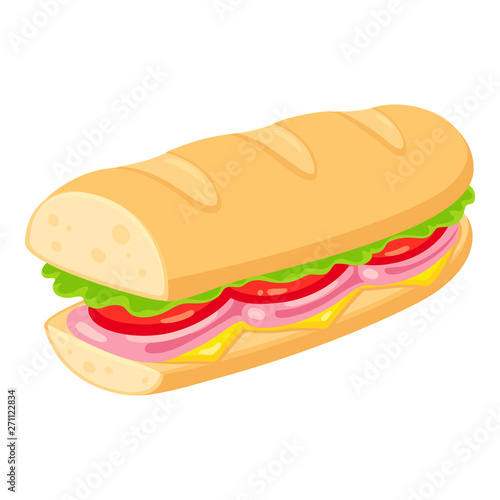 Sub sandwich illustration