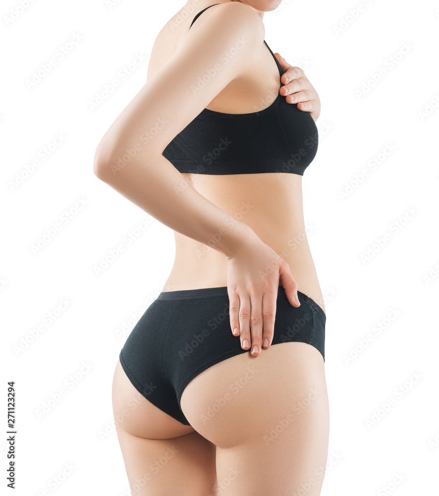 Fototapeta premium Beautiful perfect slim female body fitness woman