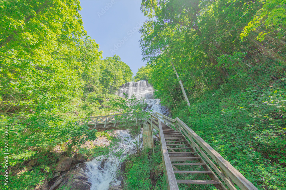 Fototapeta premium View from below Amicalola Falls
