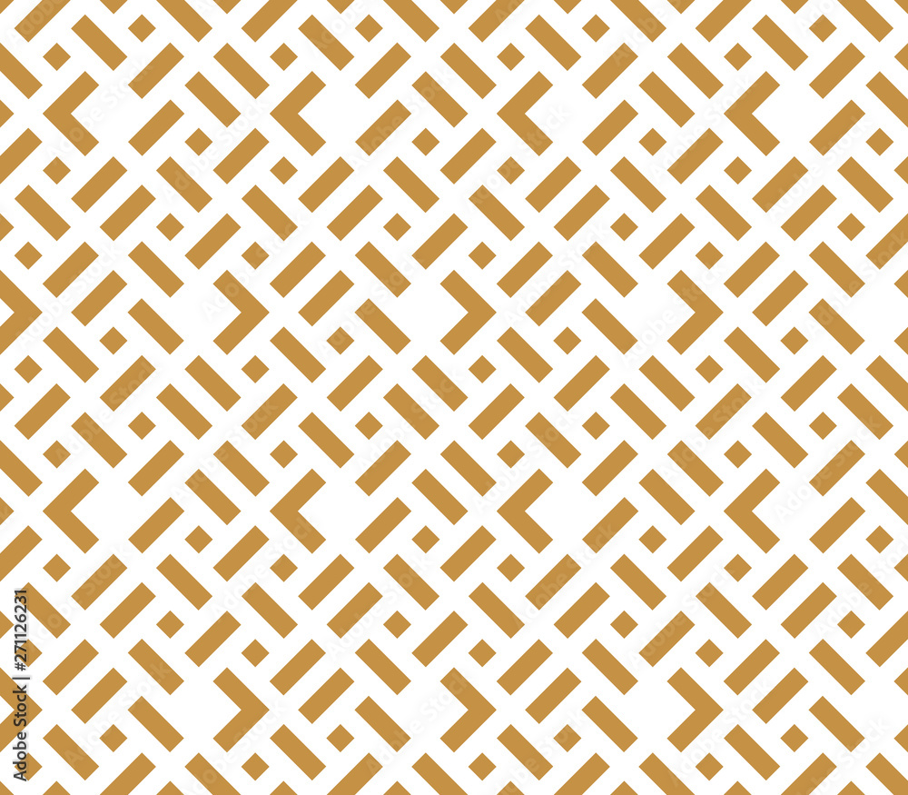 Abstract geometric pattern. A seamless vector background. White and gold ornament. Graphic modern pattern. Simple lattice graphic design Abstract geometric pattern. A seamless vector background. White and gold ornament. Graphic modern pattern. Simple lattice graphic design