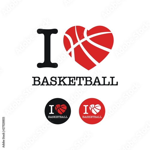 i love Basketball, font type with signs vector, for print t shirt, poster, stickers, card, mug, logo design