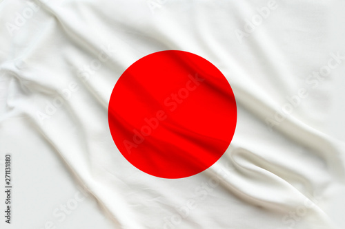 Free Download beautiful flag of Japan on delicate silk with light folds - GFXLoad