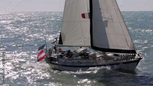 private sailingyacht in action 