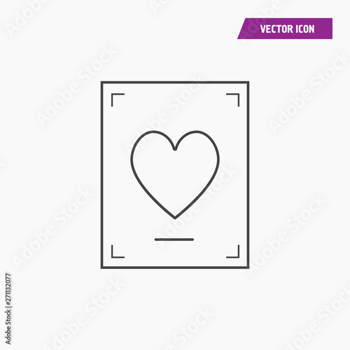 Heart Card Vector Icon