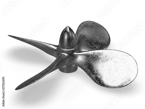 Boat propeller 3d rendering photo