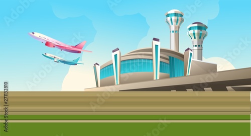 airport building vector