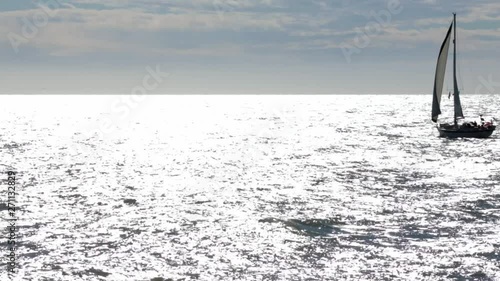 private sailingyacht in action 