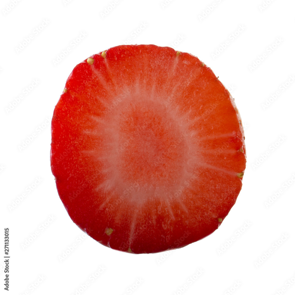 half of strawberry isolated on white background half of strawberry isolated on white background