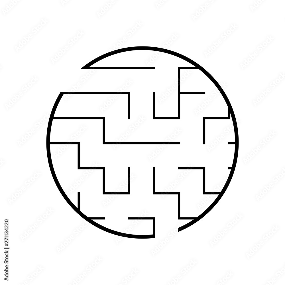 Abstact labyrinth. Educational game for kids. Puzzle for children. Maze conundrum. Find the right path. Vector illustration. Abstact labyrinth. Educational game for kids. Puzzle for children. Maze conundrum. Find the right path. Vector illustration.