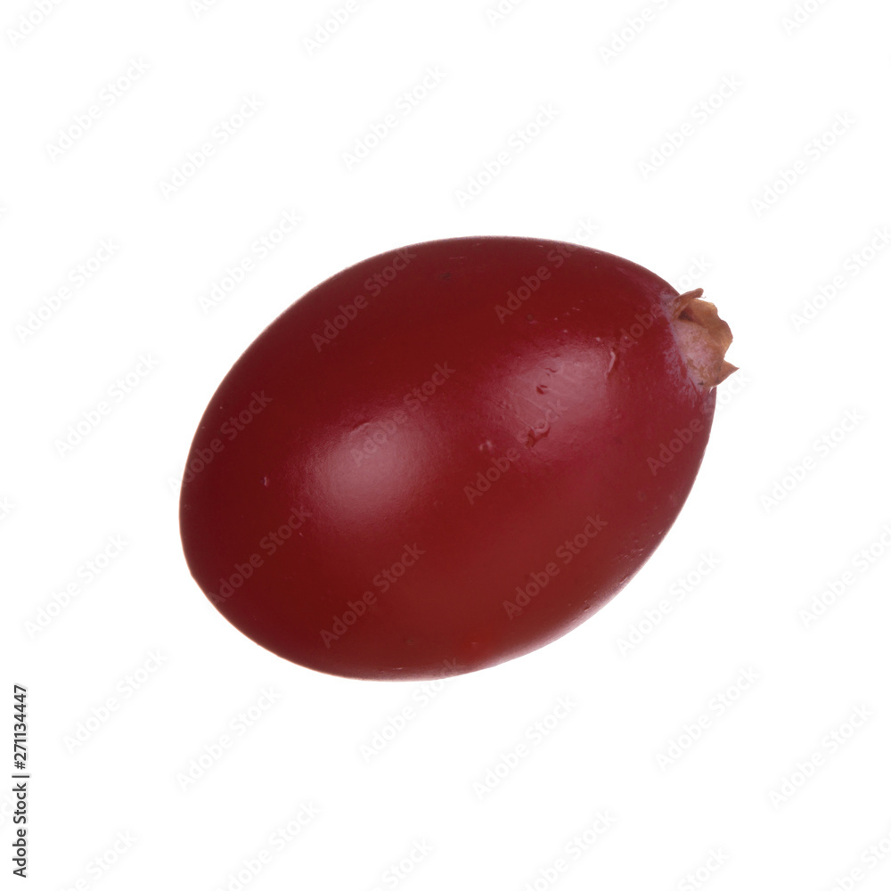 single red moorberry isolated on white background single red moorberry isolated on white background
