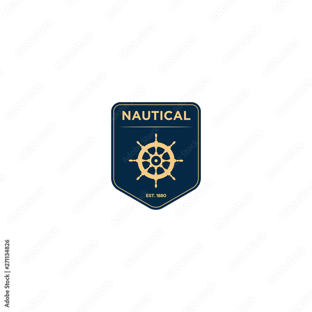 marine retro emblems logo with anchor, anchor logo - vector marine retro emblems logo with anchor, anchor logo - vector