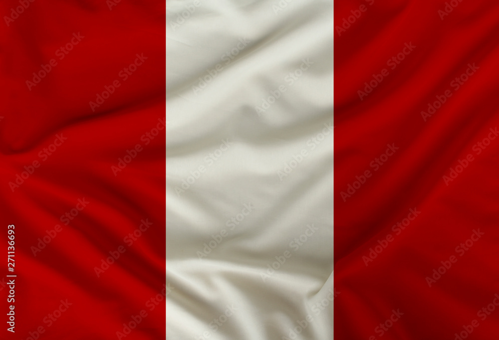 national flag of peru on silk fabric with soft folds national flag of peru on silk fabric with soft folds