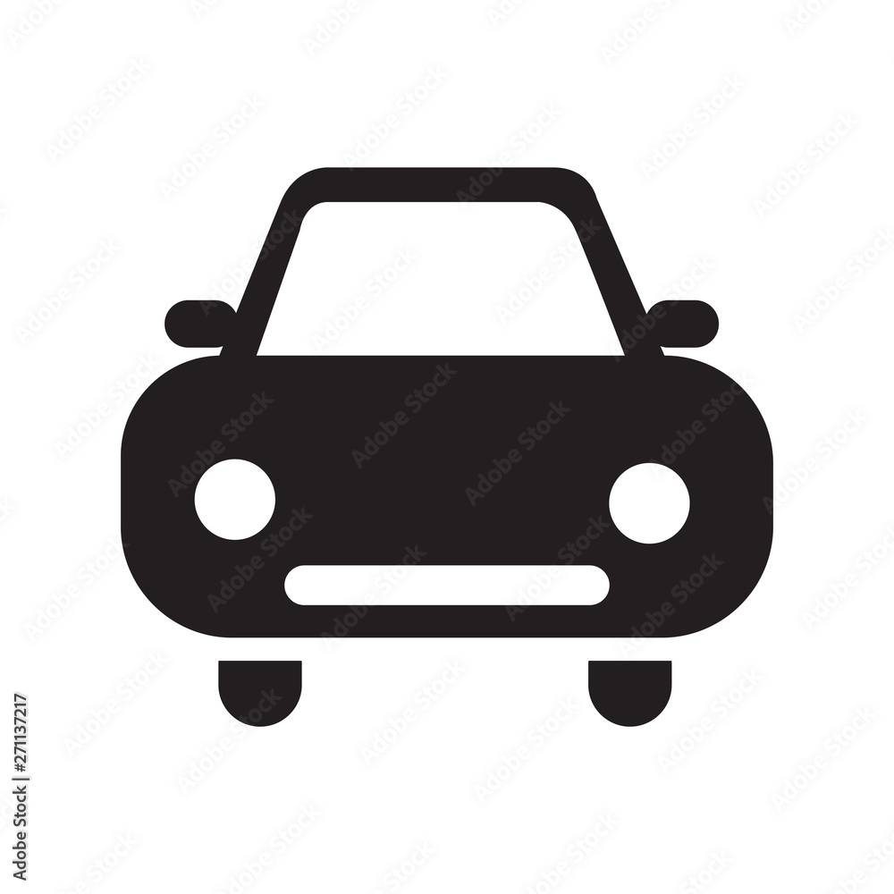 car icon vector silhouette isolated on white background car icon vector silhouette isolated on white background