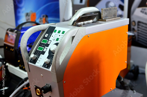 Inverter welding MIG machine. Equipment for welding metals in a protective inert gas environment. - Image