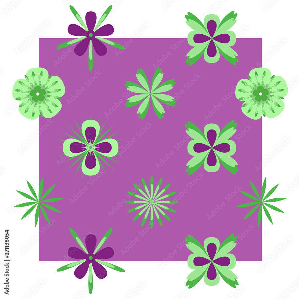 lilac flower pattern, greeting card
