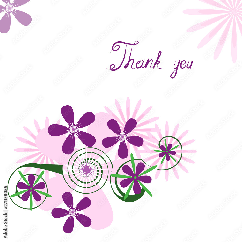 flower greeting card for the spring holidays