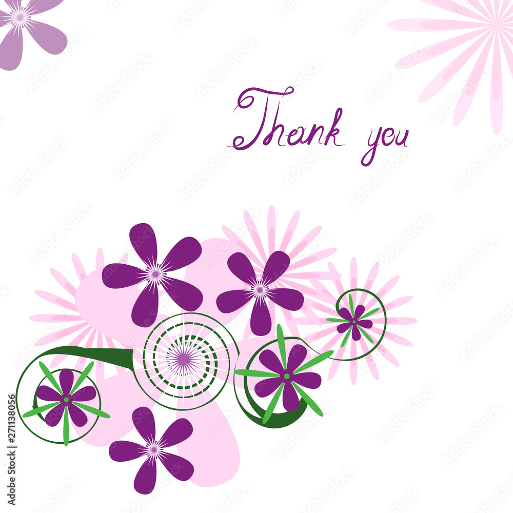 flower greeting card for the spring holidays flower greeting card for the spring holidays