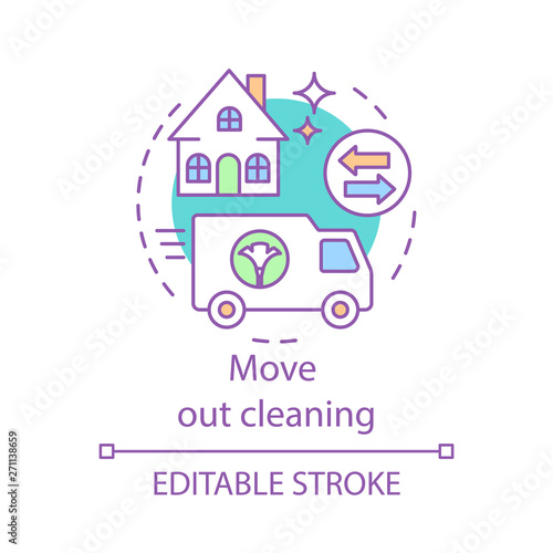 Move out cleaning concept icon