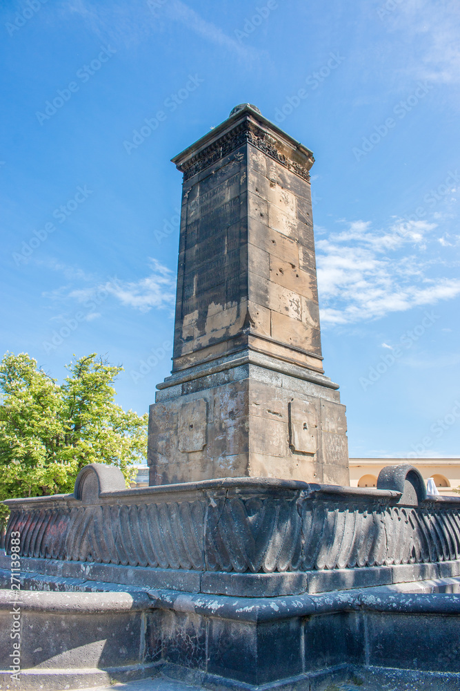 Fototapeta premium Burgbrunnen (Fountain) Oberer Schlosshof Fortress of honor (Festung Ehrenbreitstein) at the German Corner in Koblenz Rhineland Palatinate