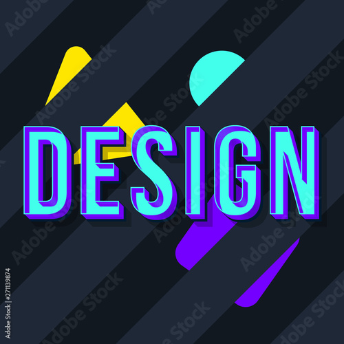 Design vintage 3d lettering
