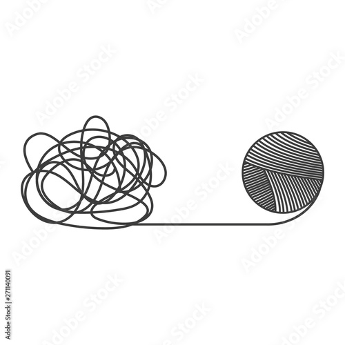 Chaos conception. Vector illustration. Isolated.