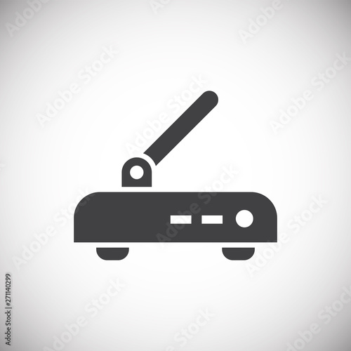 Computer hardware icon on background for graphic and web design. Simple illustration. Internet concept symbol for website button or mobile app.