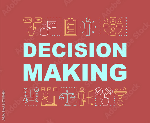 Decision making word concepts banner