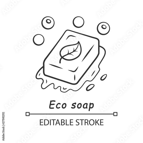 Eco soap linear icon