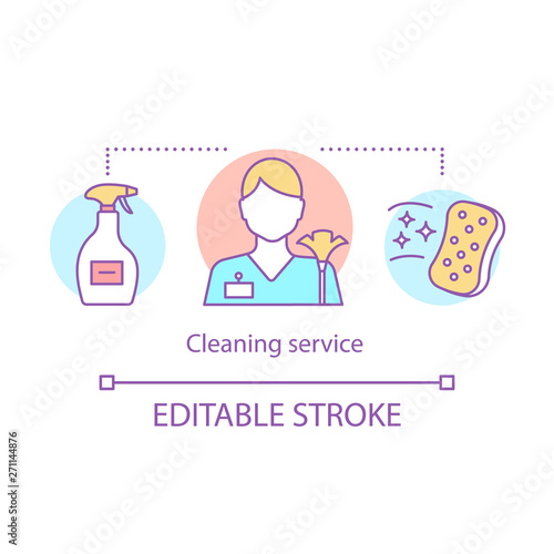 Cleaning service concept icon