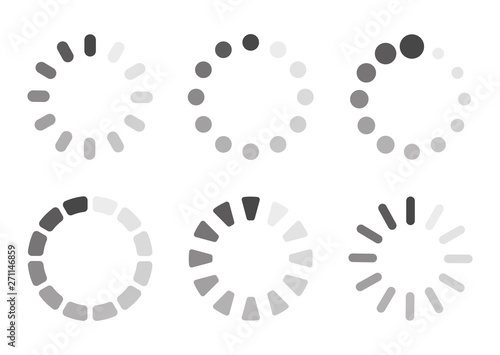 Loading icon collection. Vector