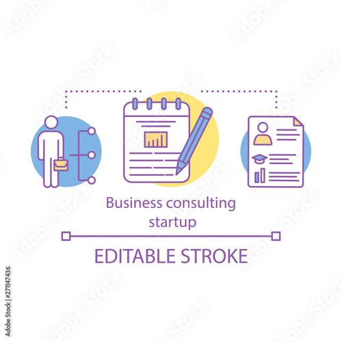 Business consulting startup concept icon