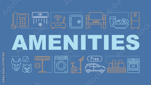 Amenities word concepts banner