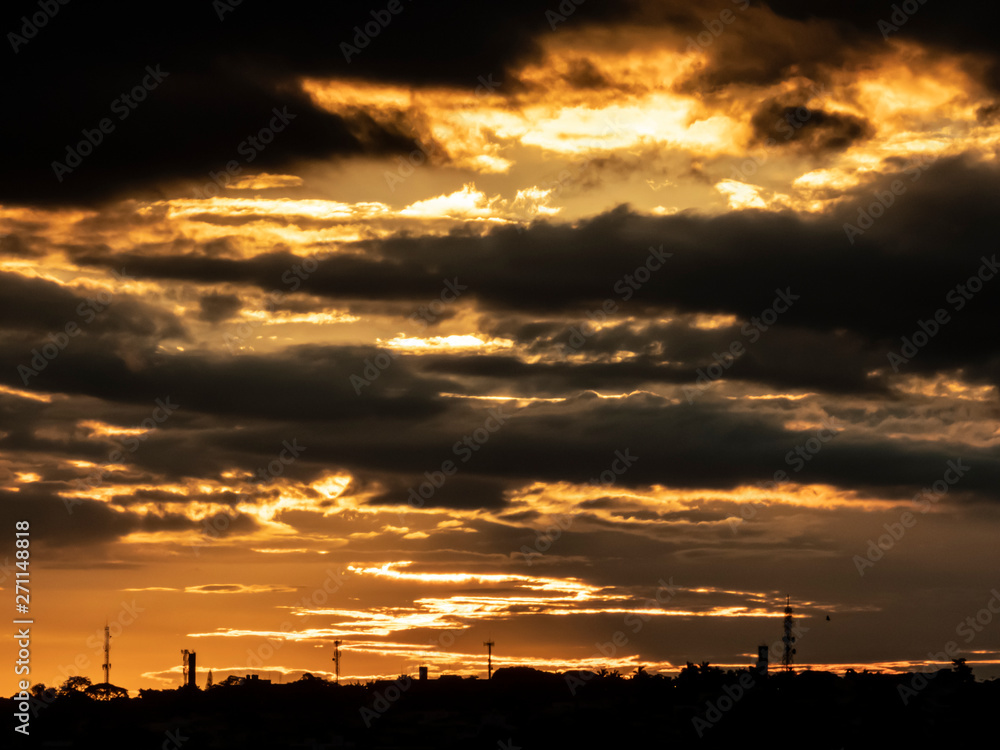 sunset clouds in Marilia city in Sao Paulo state, Brazil sunset clouds in Marilia city in Sao Paulo state, Brazil