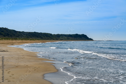 piaszczysta plaża. Kefalonia, Grecja