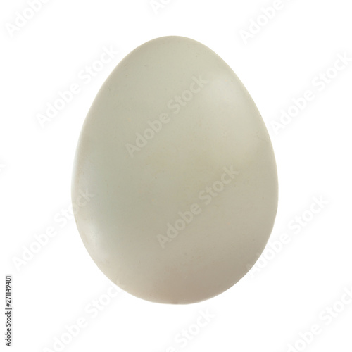 shelled boiled quail egg isolated on white background
