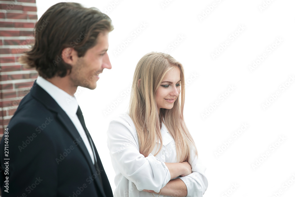 closeup.employees standing in a modern office. photo with place for text closeup.employees standing in a modern office. photo with place for text