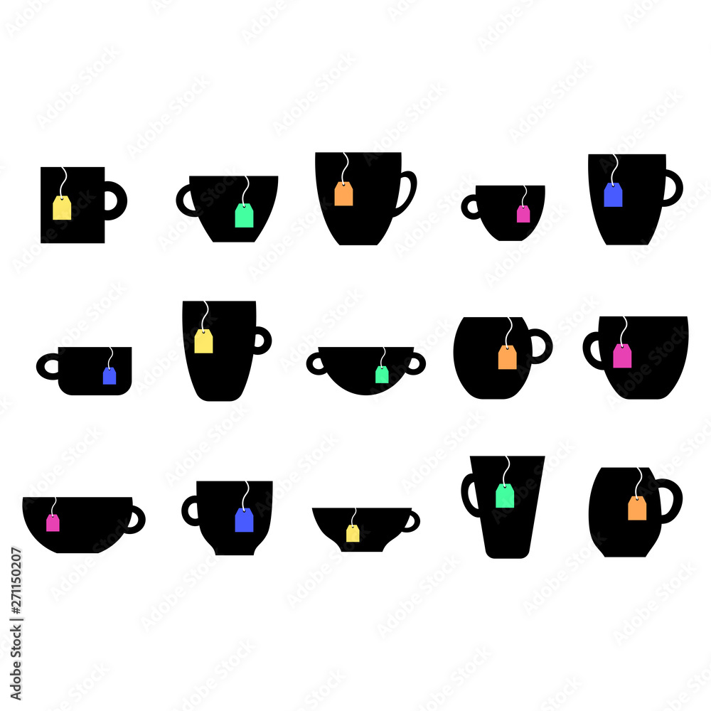 White background. Modern vector design. Creation set. People icon set. Tea cup. Coffee mug vector. White background. Modern vector design. Creation set. People icon set. Tea cup. Coffee mug vector.