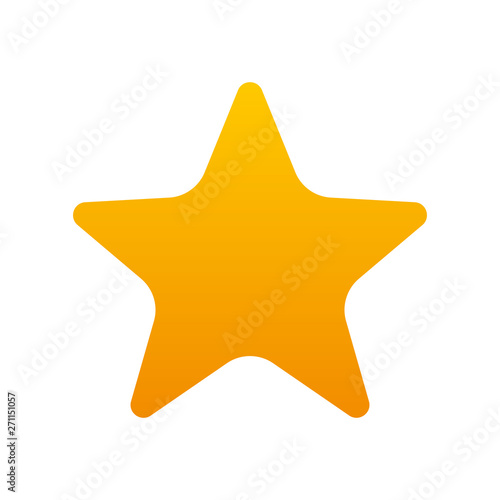 Gold star simple icon. Vector