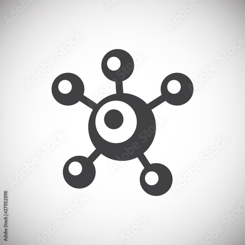 Microbe icon on background for graphic and web design. Simple illustration. Internet concept symbol for website button or mobile app.