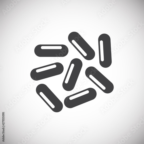 Microbe icon on background for graphic and web design. Simple illustration. Internet concept symbol for website button or mobile app.