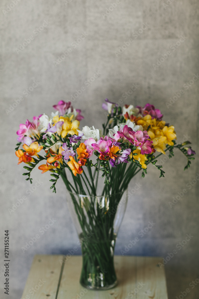 Beautiful bouquet of flowers in a vase