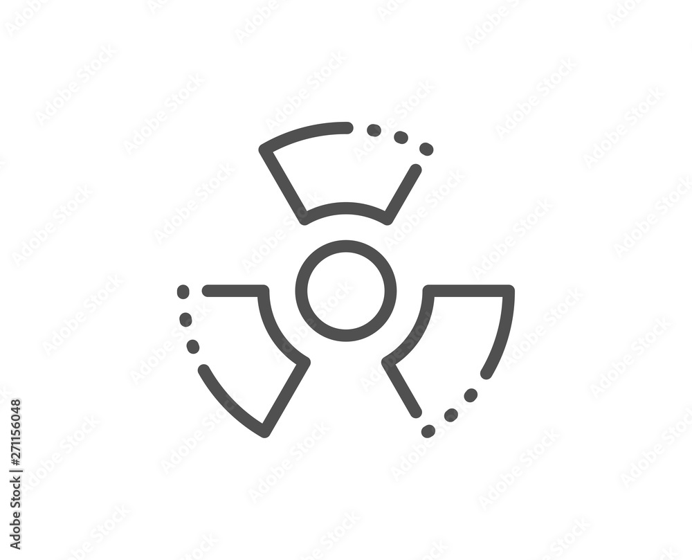 Chemical hazard line icon. Laboratory toxic sign. Chemistry warning symbol. Quality design element. Linear style chemical hazard icon. Editable stroke. Vector Chemical hazard line icon. Laboratory toxic sign. Chemistry warning symbol. Quality design element. Linear style chemical hazard icon. Editable stroke. Vector