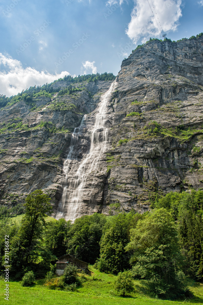 Swiss Valley Waterfalls in Lauterbrunnen