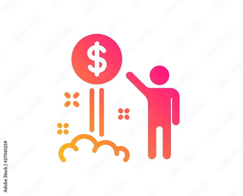 Income money icon. Wealth sign. Credit card symbol. Classic flat style. Gradient income money icon. Vector Income money icon. Wealth sign. Credit card symbol. Classic flat style. Gradient income money icon. Vector