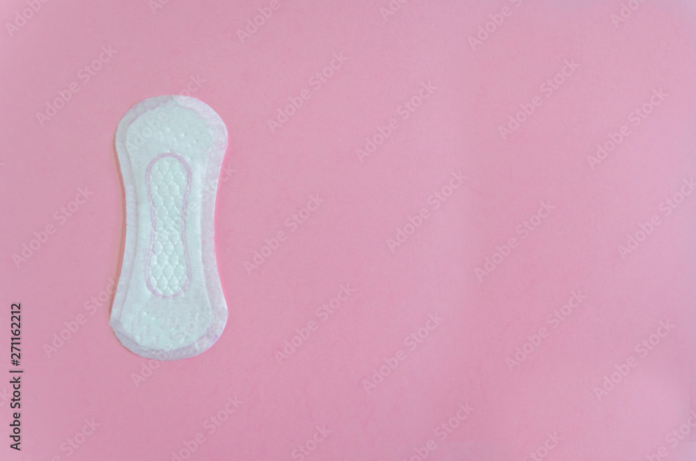 Daily female gasket on pink background. copy space. Daily female gasket on pink background. copy space.