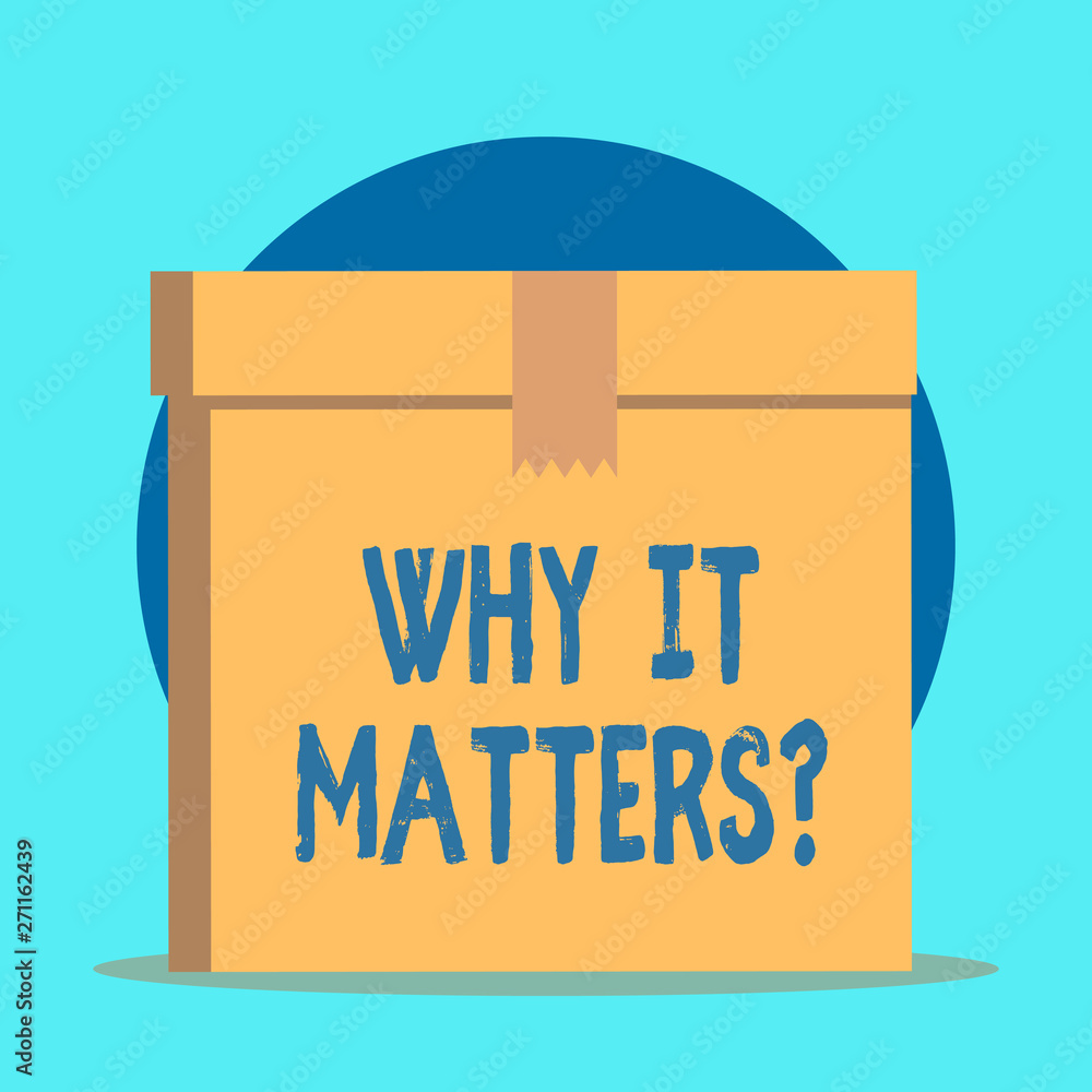 Writing note showing Why It Matters Question. Business concept for most important thing to be done when involved in situation Rectangular equal size hard carton cardboard with irregular zigzag tape Writing note showing Why It Matters Question. Business concept for most important thing to be done when involved in situation Rectangular equal size hard carton cardboard with irregular zigzag tape