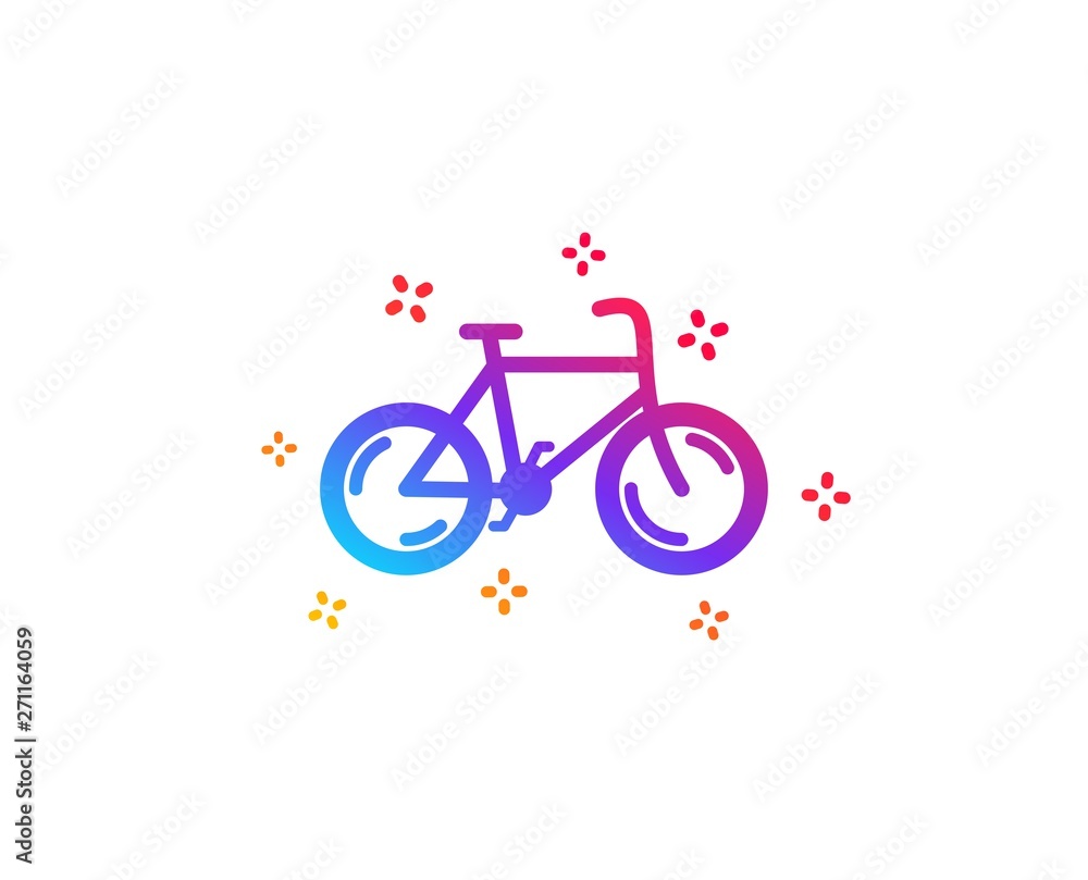 Bicycle transport icon. Bike public transportation sign. Driving symbol. Dynamic shapes. Gradient design bicycle icon. Classic style. Vector Bicycle transport icon. Bike public transportation sign. Driving symbol. Dynamic shapes. Gradient design bicycle icon. Classic style. Vector